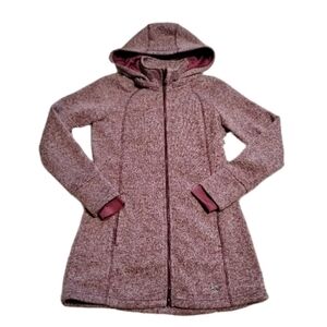 Kyodan Freedom Trail Purple marled Hooded Sweater Fleece Jacket Swacket S